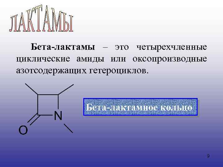 Бета лактамные антибиотики презентация