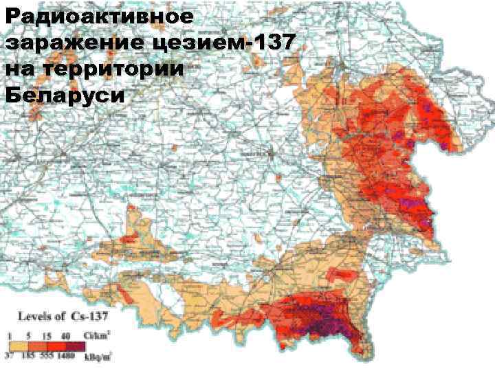 Карта распространения радиации после аварии на чернобыльской аэс