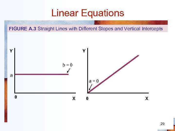 Linear Equations FIGURE A. 3 Straight Lines with Different Slopes and Vertical Intercepts Y