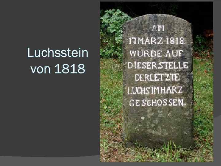 Luchsstein von 1818 