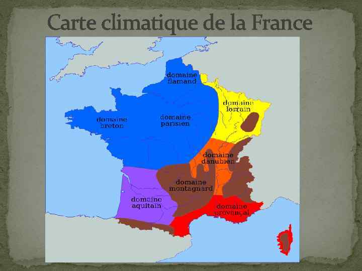 Carte climatique de la France 