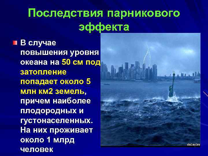 Каждый день уровень океанских вод поднимается огэ