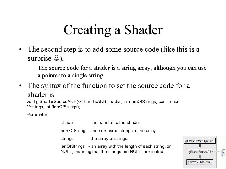Creating a Shader • The second step is to add some source code (like