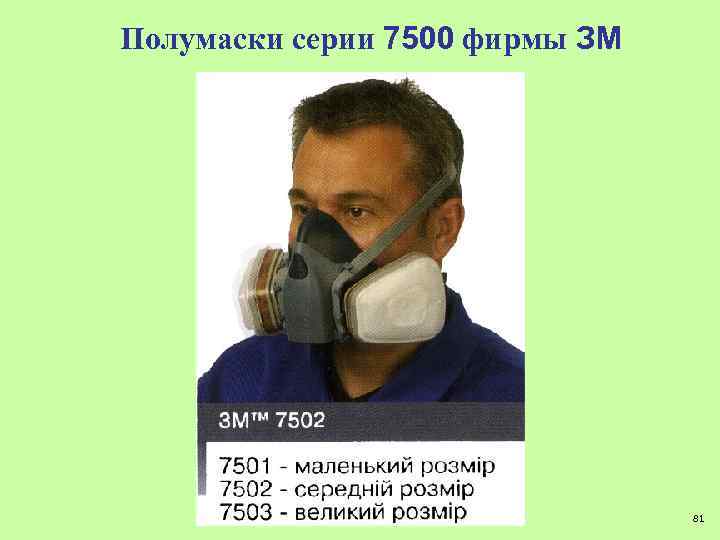 Полумаски серии 7500 фирмы ЗМ 81 