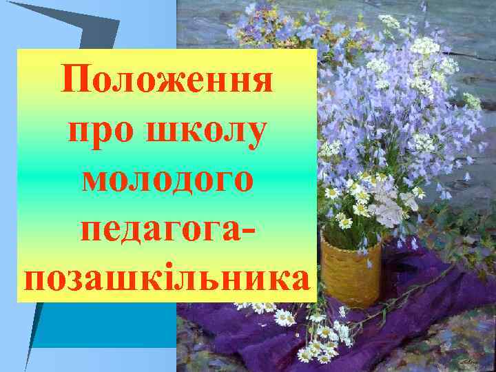 Положення про школу молодого педагога позашкільника 