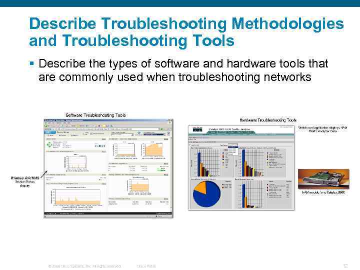 Describe Troubleshooting Methodologies and Troubleshooting Tools § Describe the types of software and hardware