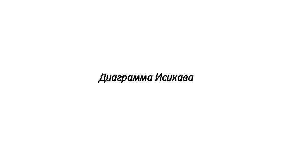 Диаграмма Исикава 