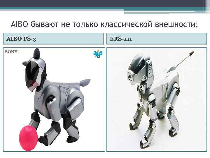 AIBO бывают не только классической внешности: AIBO PS-3 ERS-111 