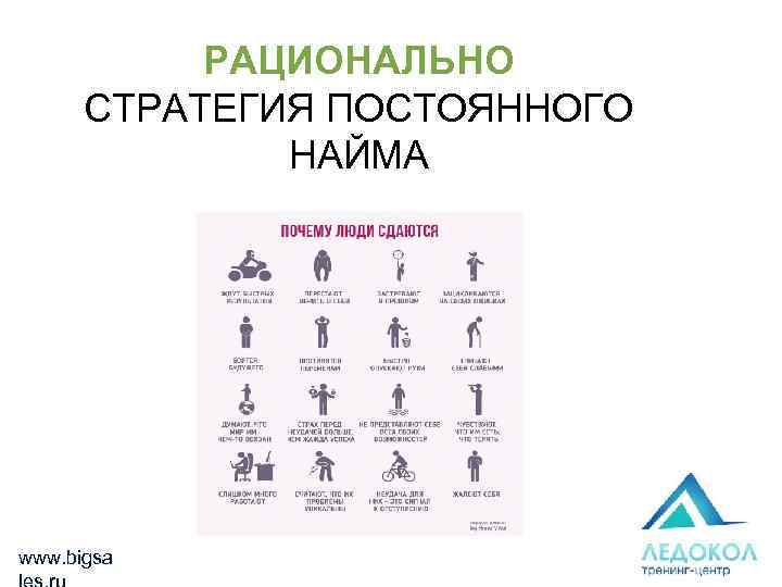 РАЦИОНАЛЬНО СТРАТЕГИЯ ПОСТОЯННОГО НАЙМА www. bigsa 