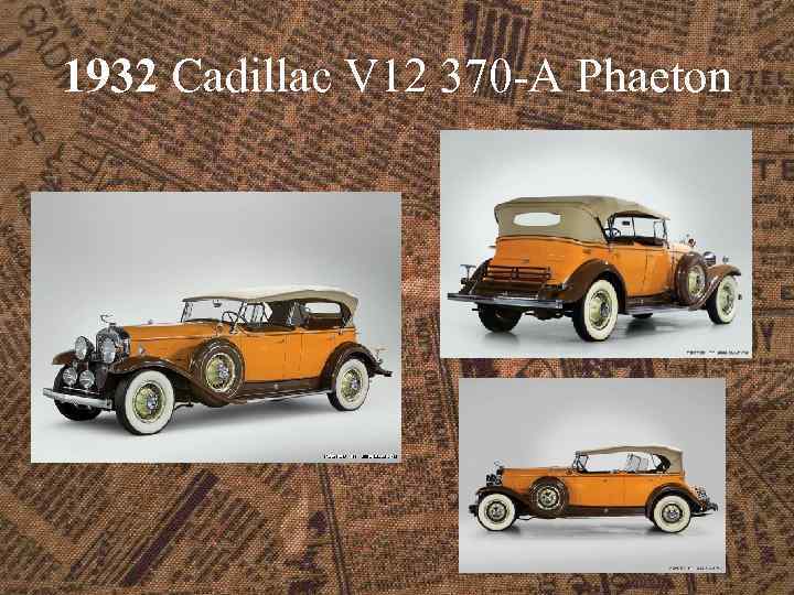 1932 Cadillac V 12 370 -A Phaeton 