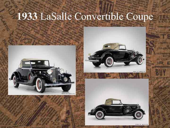 1933 La. Salle Convertible Coupe 