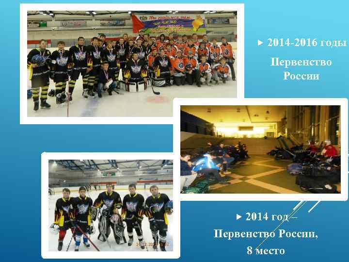  2014 -2016 годы Первенство России 2014 год – Первенство России, 8 место 