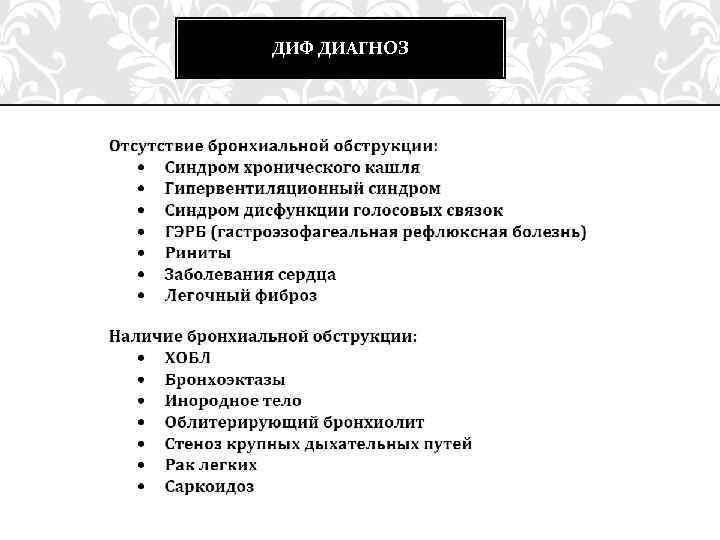 ДИФ ДИАГНОЗ 