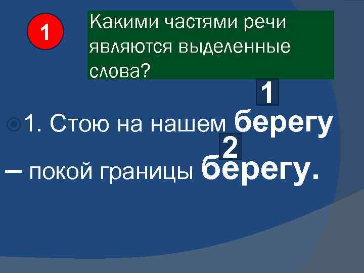 Определите какой частью речи являются выделенные