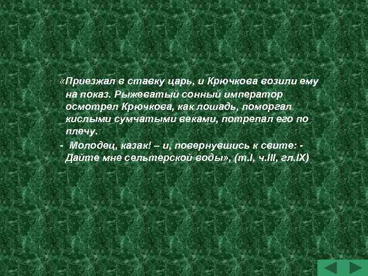  «Приезжал в ставку царь, и Крючкова возили ему на показ. Рыжеватый сонный император