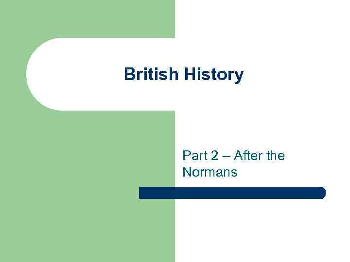 British History Part 2 – After the Normans 