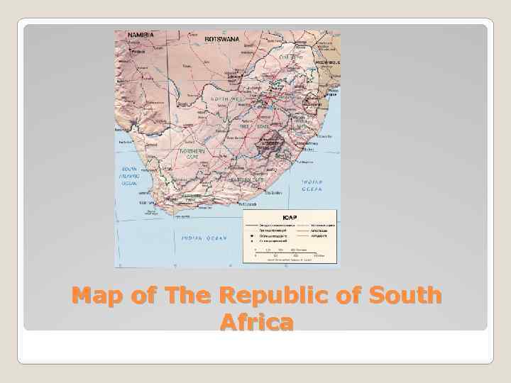 Map of The Republic of South Africa 