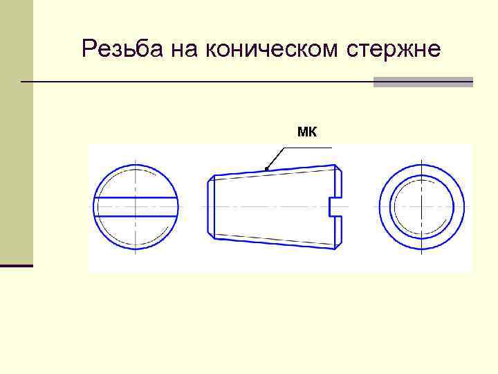 Изображение конической резьбы