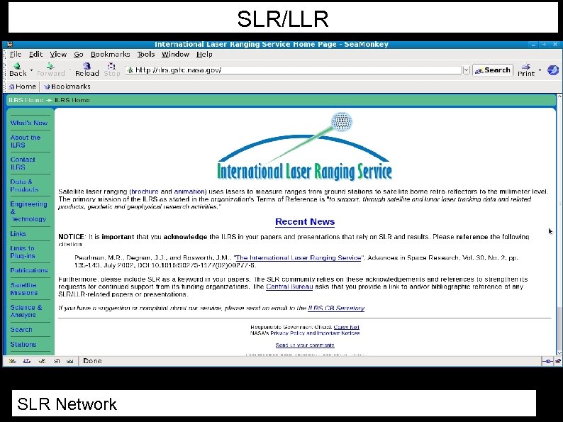 SLR/LLR SLR Network 