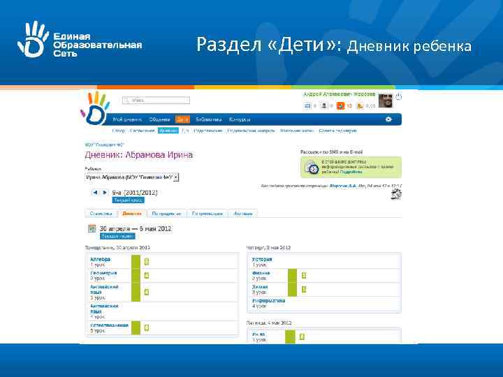 Раздел «Дети» : Дневник ребенка 