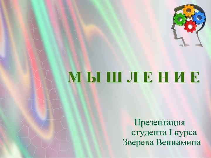 МЫШЛЕНИЕ Презентация студента I курса Зверева Вениамина 