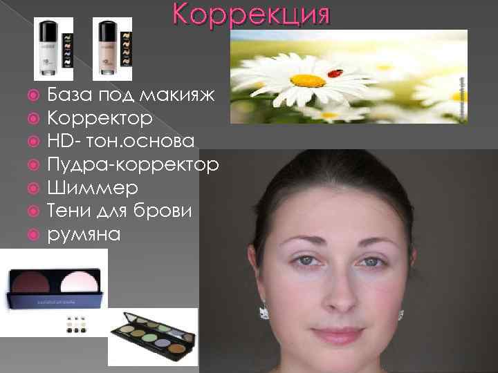 Коррекция База под макияж Корректор HD- тон. основа Пудра-корректор Шиммер Тени для брови румяна