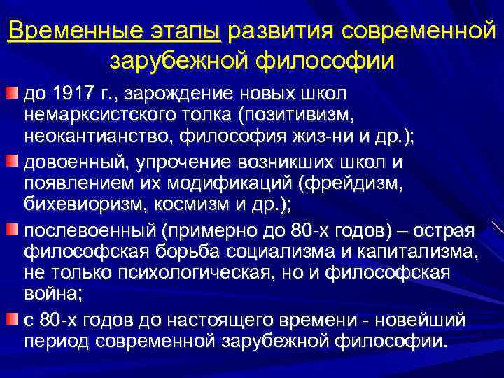 Современная зарубежная философия презентация