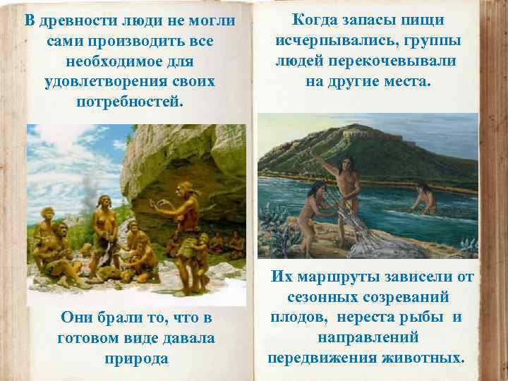 В древности люди не могли сами производить все необходимое для удовлетворения своих потребностей. Они