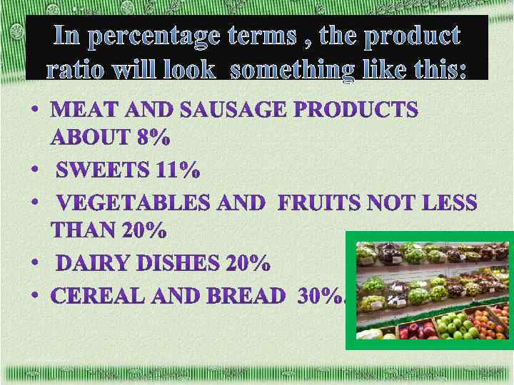 In percentage terms , the product ratio will look something like this: 