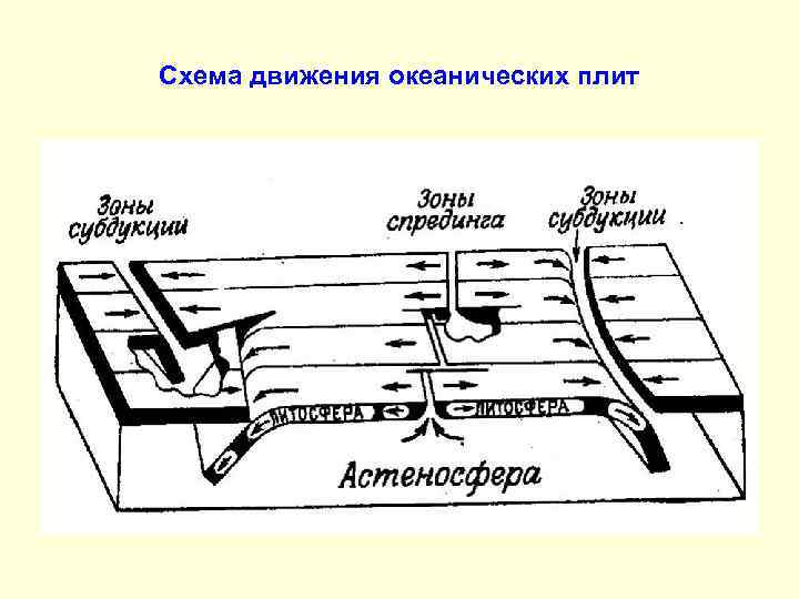 Схема движения океанических плит 