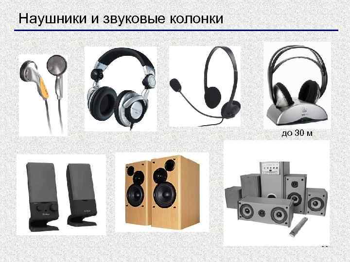 Наушники и звуковые колонки до 30 м 55 