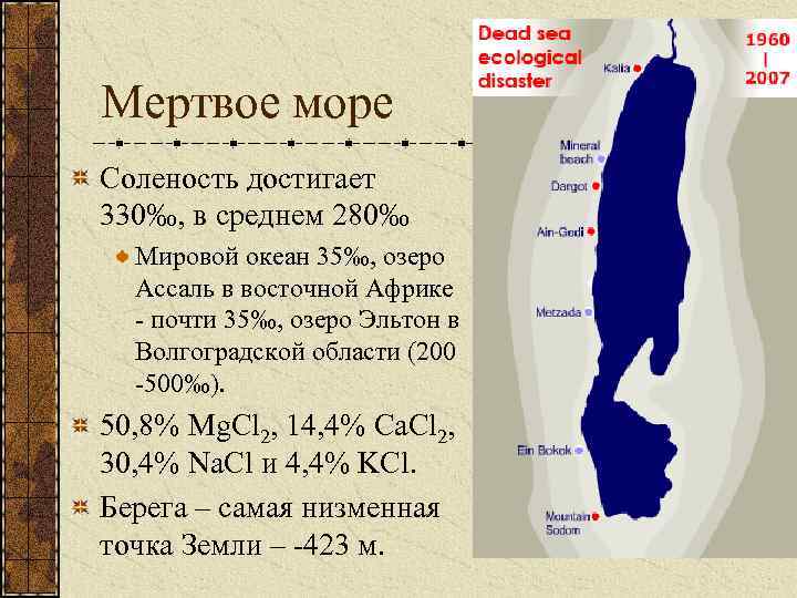 Озеро мертвое море на карте