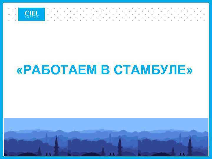  «РАБОТАЕМ В СТАМБУЛЕ» 