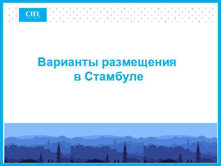 Варианты размещения в Стамбуле 