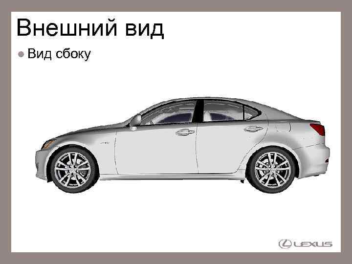 Внешний вид Вид сбоку 