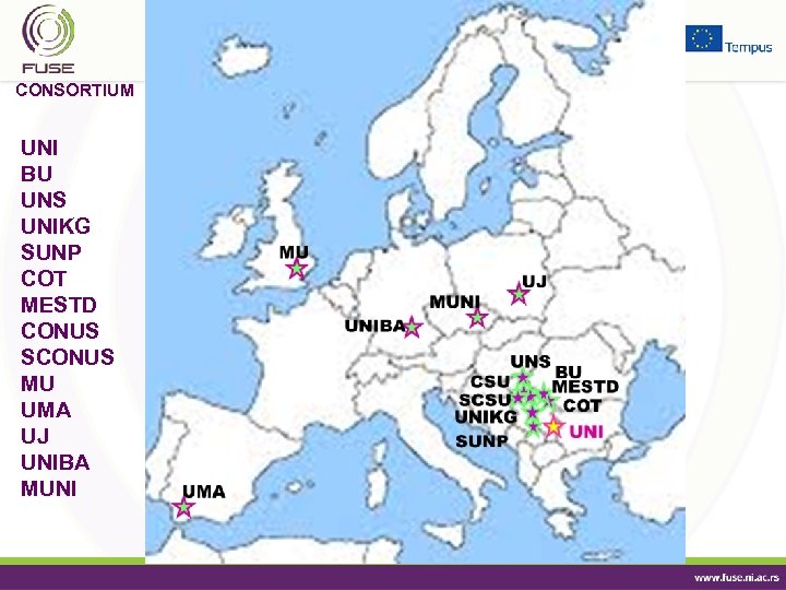 CONSORTIUM UNI BU UNS UNIKG SUNP COT MESTD CONUS SCONUS MU UMA UJ UNIBA