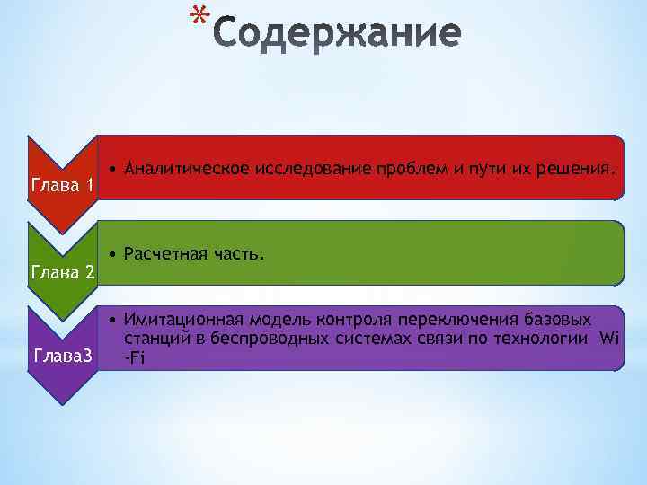 * Глава 1 Глава 2 • Аналитическое исследование проблем и пути их решения. •