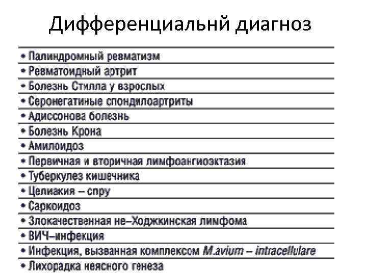 Дифференциальнй диагноз 