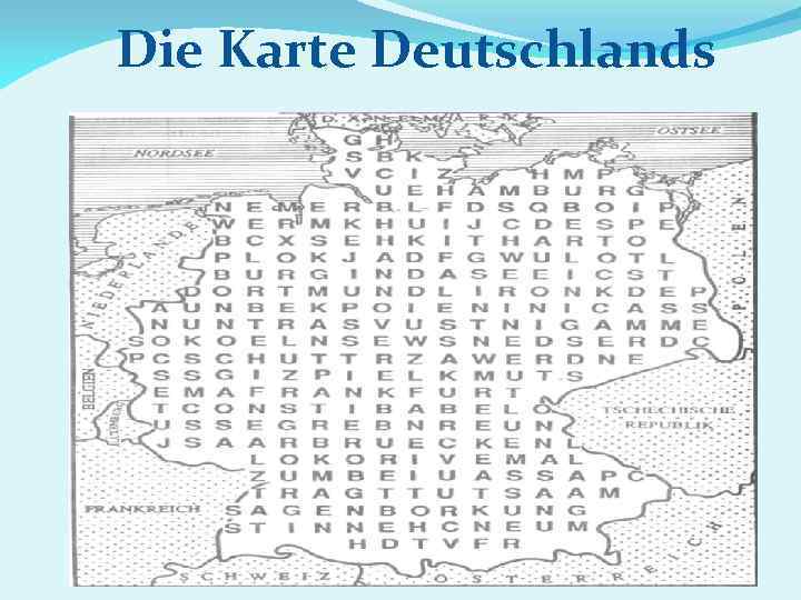Die Karte Deutschlands 