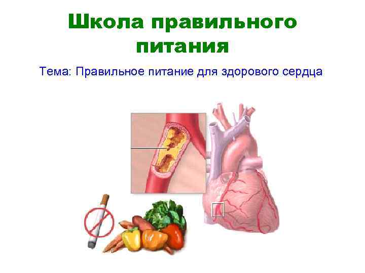 Школа правильного питания Тема: Правильное питание для здорового сердца 