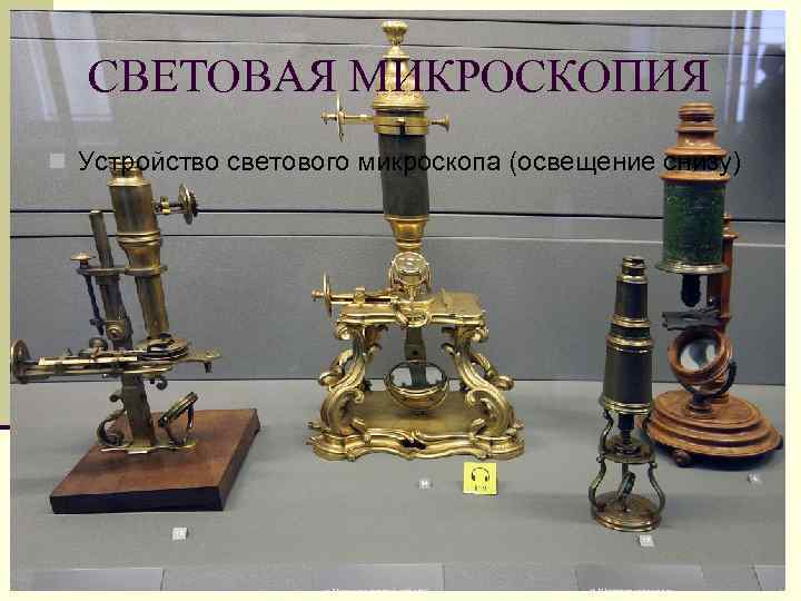 СВЕТОВАЯ МИКРОСКОПИЯ n Устройство светового микроскопа (освещение снизу) 