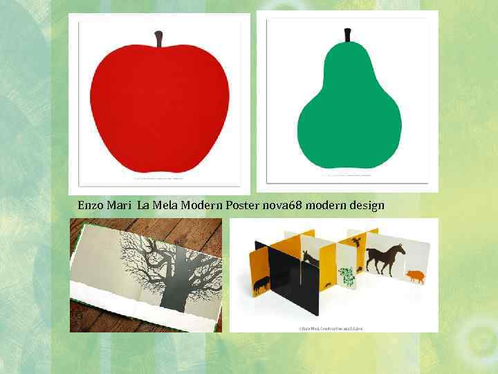 Enzo Mari La Mela Modern Poster nova 68 modern design 