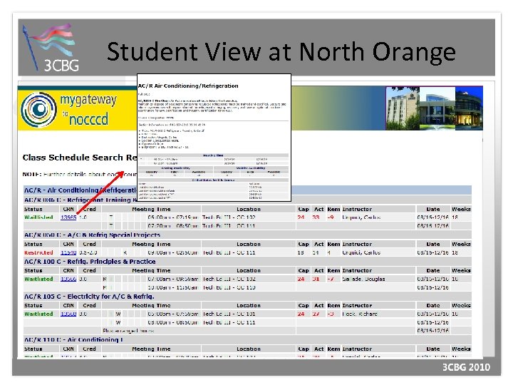 Student View at North Orange 