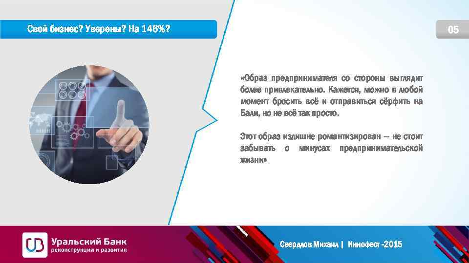 Свой бизнес? Уверены? На 146%? 05 «Образ предпринимателя со стороны выглядит более привлекательно. Кажется,