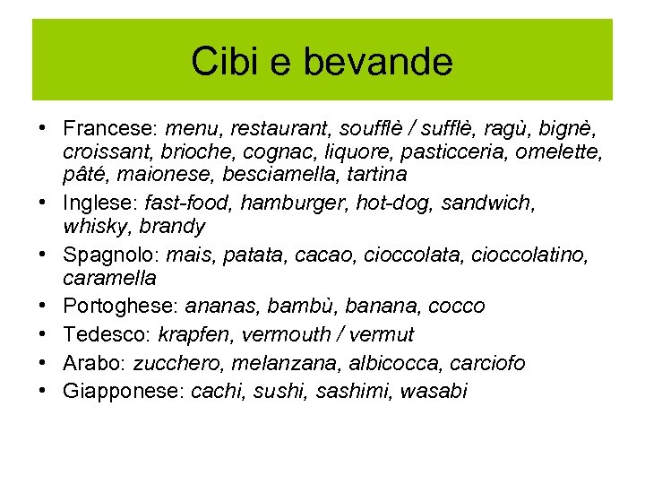 Cibi e bevande • Francese: menu, restaurant, soufflè / sufflè, ragù, bignè, croissant, brioche,