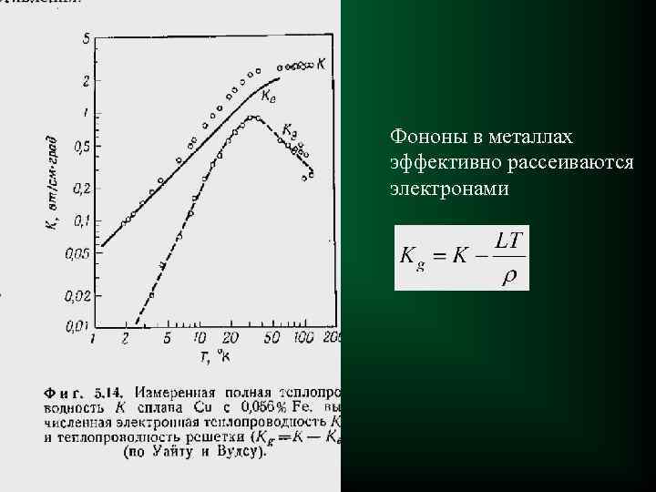 Фононы в металлах эффективно рассеиваются электронами 