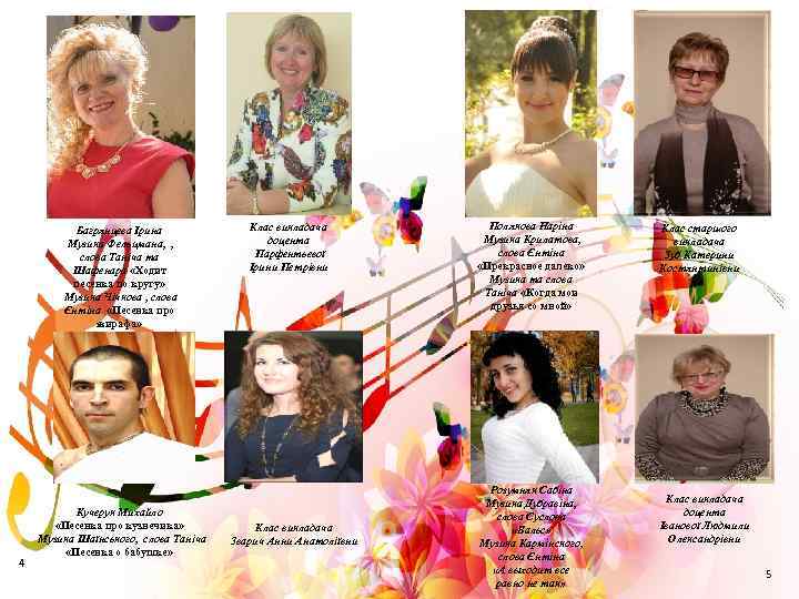 Багрянцева Ірина Музика Фельцмана, , слова Таніча та Шафенара «Ходит песенка по кругу» Музика