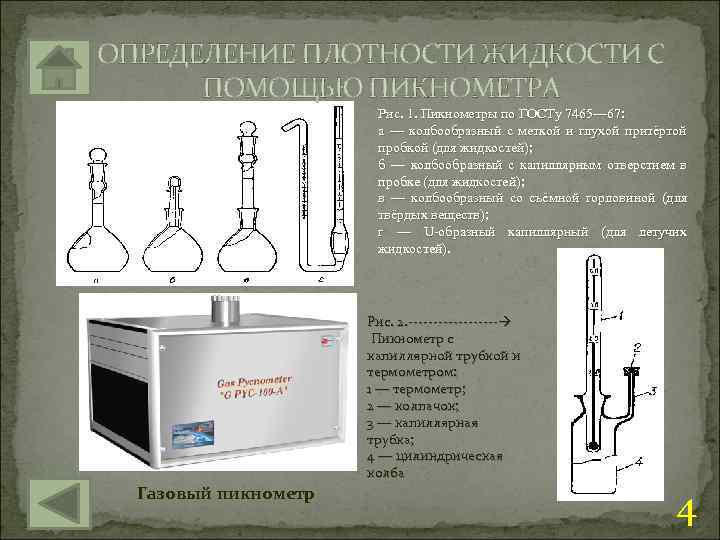 Прибор для определения жидкости