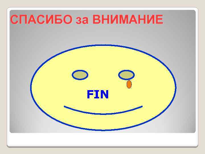 СПАСИБО за ВНИМАНИЕ FIN 