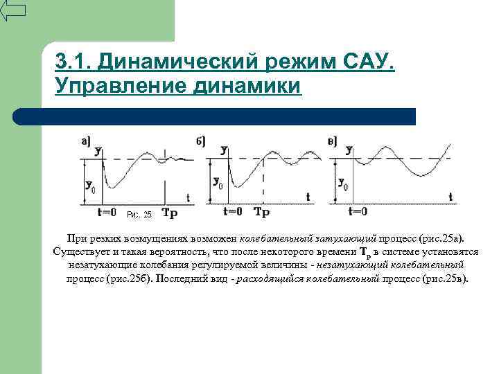 Режим сау. Колебательный процесс САУ. Теория автоматического управления САУ. Динамическая ошибка регулирования. Статическая и динамическая ошибка регулирования.